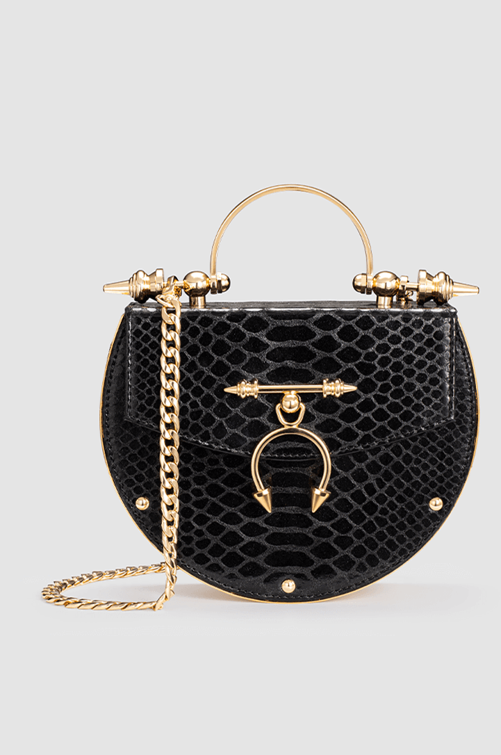 Oak on Brass Black Python