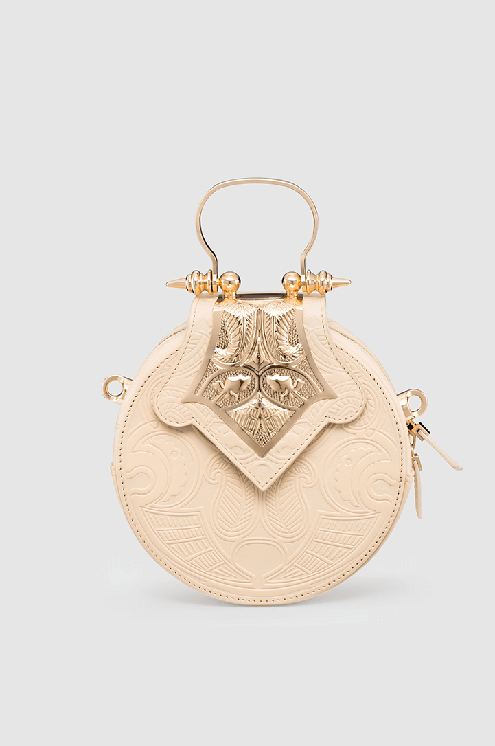 Mini Dome Embossed Argentina Gold