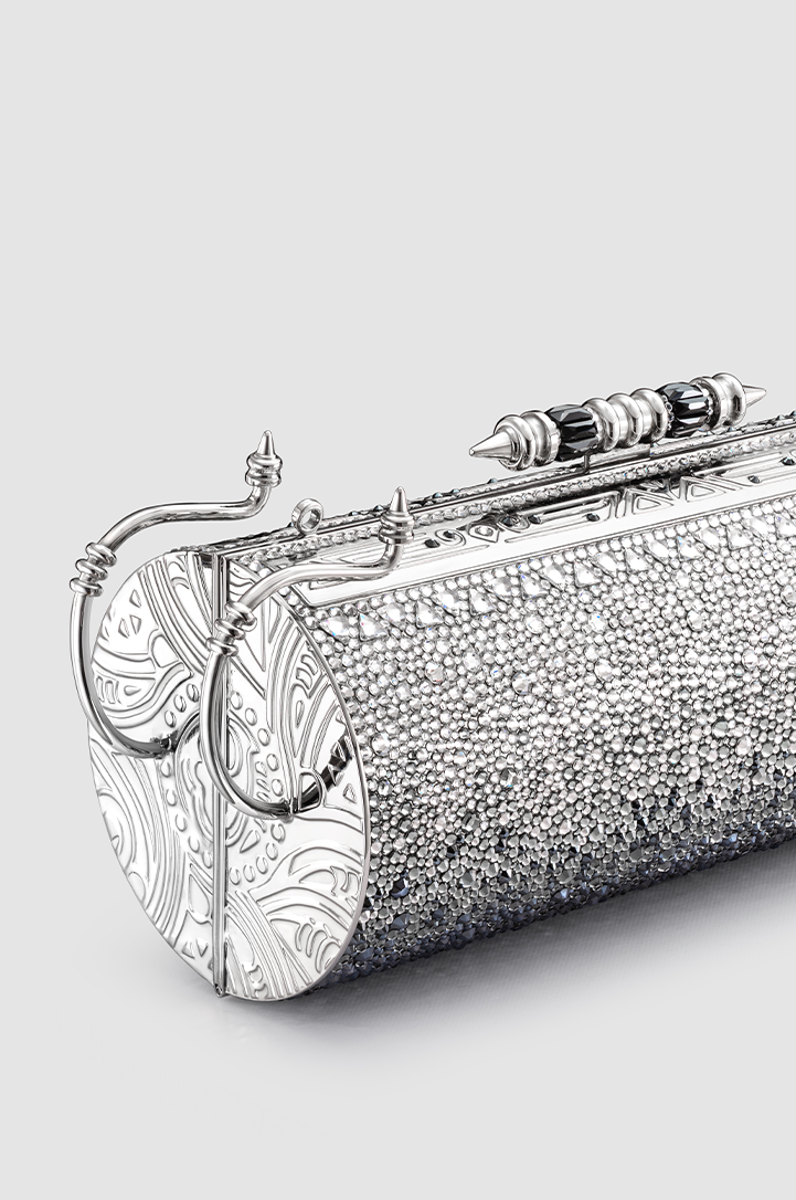 Felucca Silver Swarovski Ombré Clutch