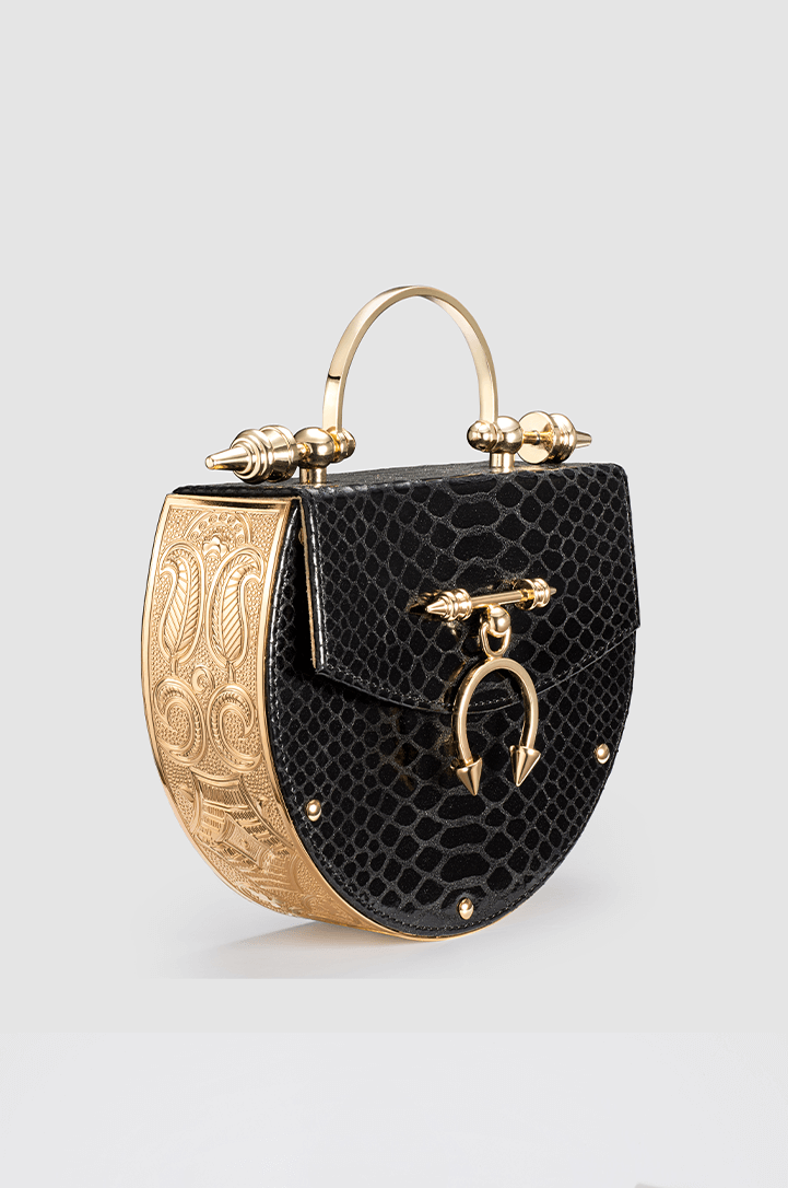 Oak on Brass Black Python