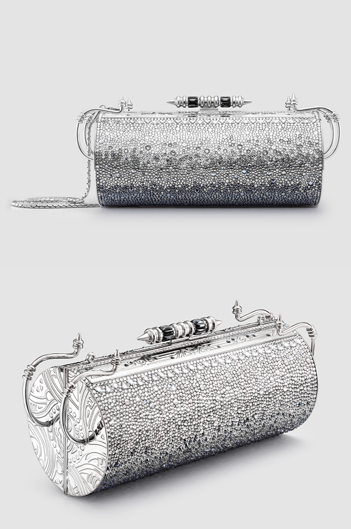 Felucca Silver Swarovski Ombré Clutch