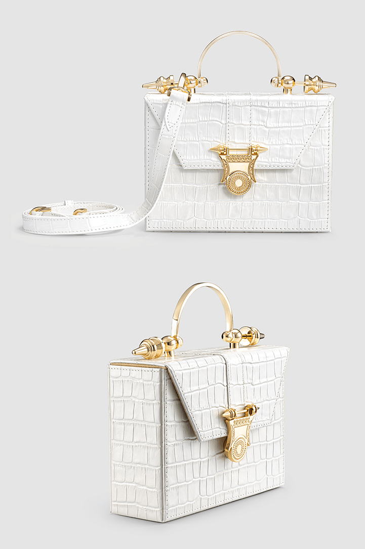 Mahogany Roman Rod White Crocodile